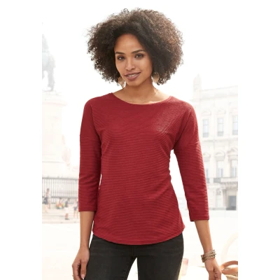 Abbildung von Vivance 3/4 Arm Shirt, aus strukturierter Qualität