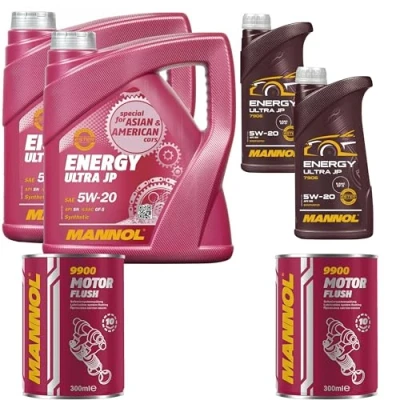 Abbildung von 10L Motoröl MANNOL Energy Ultra JP 5W 20 2x Motor Flush ADDITIV