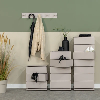 Abbildung von Spinder Design Kommode &quot;JOEY 7&quot;, Stahlschuhschrank und Aufbewahrungsschrank in 1