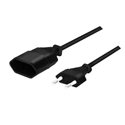 Abbildung von LogiLink CP122 Netzkabel Euro CEE 7/16 Stecker zu Buchse, 1m schwarz