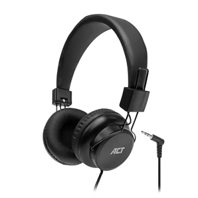Abbildung von ACT Faltbarer Kopfhörer mit Kabel, On Ear Bugelkopfhörer, 3.5mm Klinkenstecker, Nylon Kabellänge 1.5m AC9300