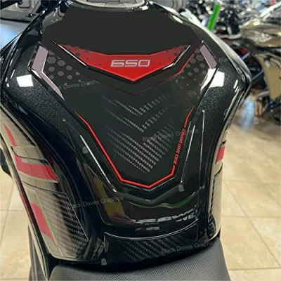 Abbildung von 3D geharzte Aufkleber Tankschutz kompatibel mit Kawasaki Versys 650 2022 (Tankschutz)