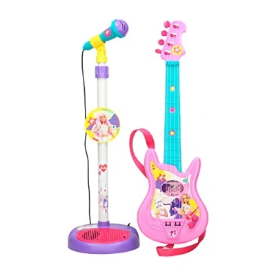 Abbildung von Barbie Spiel Gitarre, Musikanlage Mikrofon Kindergitarre