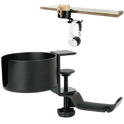 Abbildung von BELLE VOUS Dekoobjekt 2 in 1 Headset Halterung &amp; Getränkehalter Tisch Set