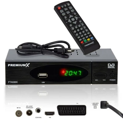 Abbildung von PremiumX FTA 530C Kabel Receiver DVB C FullHD Digital USB SCART HDMI