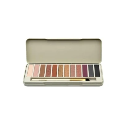 Abbildung von bonvoyage Essentials Naked Eyes, Lidschatten Palette, Palette mit 12 in natürlichen Nuancen, professionellem Make up Set für unterwegs, Geschenk Mädchen