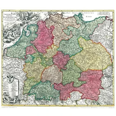 Abbildung von Historische Karte: Deutschland GERMANICUM, 1715 (Plano): Heiliges Römisches Reich