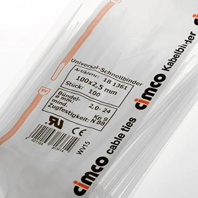 Abbildung von Cimco Kabelbinder 100x2,5 mm (100 Stk.) natur