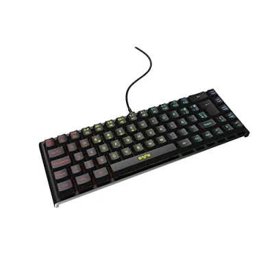 Abbildung von Energy Sistem Gaming Keyboard ESG K4 KOMPACT RGB Gamer Tastatur (69 Tasten, Lichter, Abnehmbares Kabel, Membran) Schwarz