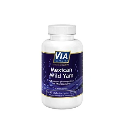 Abbildung von Via Vitamine Mexican Wild Yam, ohne Zusatzstoffe, 120 vegane Kapseln, 750mg Kapsel, 120,00 St., 105,5 g