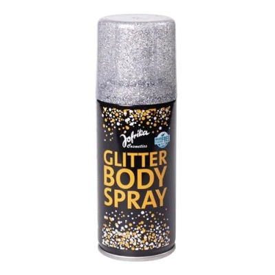 Abbildung von Metamorph Theaterschminke Glitzer Body spray silber 100 ml, Farbiges Körperspray mit aufregendem Glitzereffekt