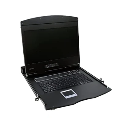 Abbildung von LogiLink Professional LC902GE LCD KVM Konsole mit 48,26 cm (19 Zoll) TFT Monitor und Tastatur (DE) für Server /Netzwerkschrank schwarz