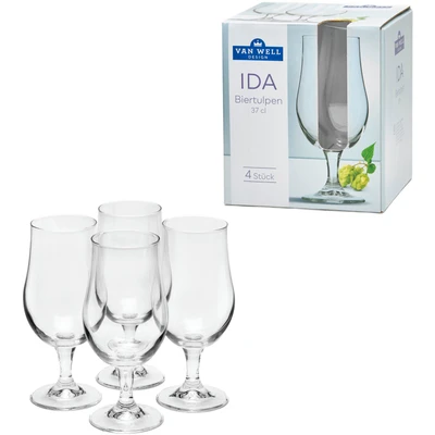 Abbildung von van Well Bierglas Ida, Glas, spülmaschinengeeignet, 37 cl, 4 teilig
