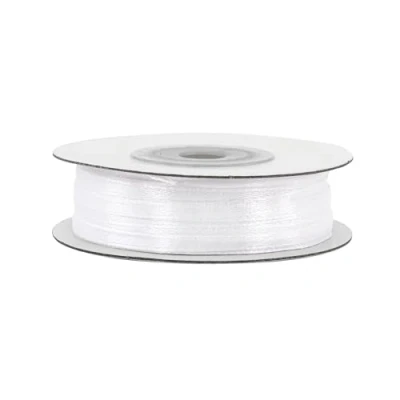Abbildung von Creativery Satinband, Satinband 3mm x 50m Rolle Weiß