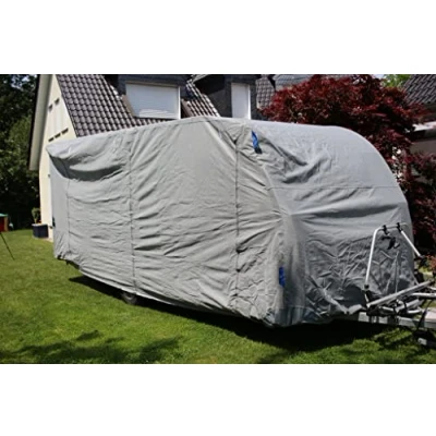 Abbildung von HC Outdoor Wohnwagenschutzhülle Wohnwagen Abdeckplane Größe S 460 x 250 220 cm (Komplett Set), inkl. Aufbewahrungstasche,BxLxH: 460x250x220cm