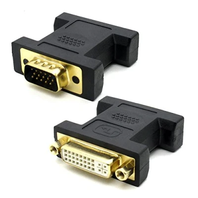 Abbildung von VMOJO DVI auf VGA Adapter I (24+5) Buchse zu HD15 Stecker Konverter Digital Analog für Monitor, PC, Beamer, Grafikkarte
