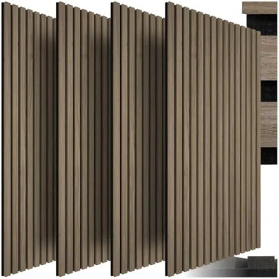 Abbildung von tectake Wandpaneel 4er Set Akustikpaneele, BxL: 60x120 cm, (Komplettset, 4 tlg., tlg) AkustikpaneeleMontageanleitung