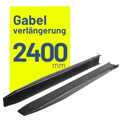 Abbildung von Pallit 2,4m Gabelverlängerung geschlossen 2400mm Länge 160 x 55 mm Innenmaß EXTEND Stapler Zubehör aus Stahl Paar Zinkenverlängerung lange Gabel