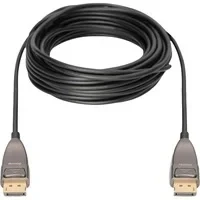 Abbildung von DIGITUS Displayport AOC Hybrid Glasfaserkabel 1.4 8k/60Hz UHD II vergoldete Kontakte 30m schwarz