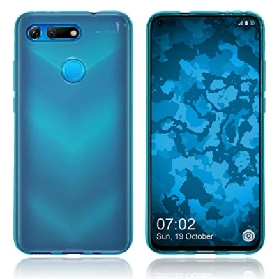 Abbildung von PhoneNatic Case kompatibel mit Huawei Honor View 20 türkis Silikon Hülle transparent Cover
