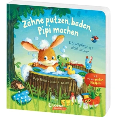 Abbildung von Zähne putzen, baden, Pipi machen Körperpflege ist nicht schwer: Pappbilderbuch ab 2 Jahren mit großen Klappen zum Spielen und Entdecken