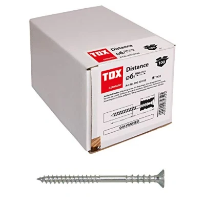 Abbildung von TOX Justierschraube Distance M 6 x 100 mm Stufenlose, millimetergenaue Justierung verzinkte Justierschrauben 09010106