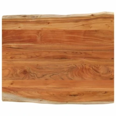 Abbildung von vidaXL Tischplatte, Holzplatte mit Baumkante, Massivholzplatte für Bartisch Beistelltisch, Ersatztischplatte Rechteckig, 90x80x3,8cm Massivholz Akazie