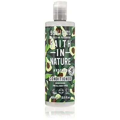 Abbildung von Faith In Nature Natural Avocado Conditioner, Nourishing, Vegan &amp; Cruelty Free, No SLS or Parabens, for All Hair Types, 400ml