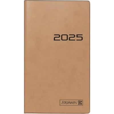 Abbildung von BRUNNEN Taschenkalender Modell 758 (2025), 1 Seite = Woche, A6, 80 Seiten, Karton Umschlag, braun