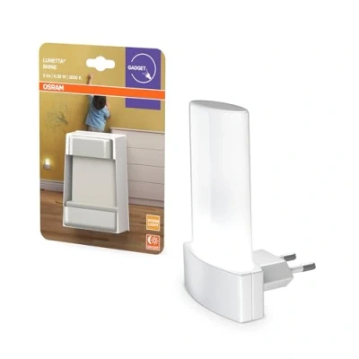 Abbildung von OSRAM Steckdosen Nachtlicht, Tageslichtsensor, 3000K warmweiß, 0,28W, Weiß, Schutzart IP20, für Kinderzimmer und Wohnbereiche