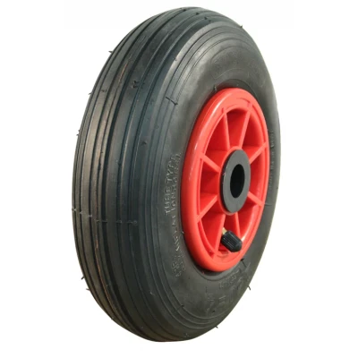 Abbildung von 2.50 4 LKW Rad Luftreifen und Kunststofffelge 75 kg maximale Belastung 20 mm Achsloch/Nabendurchmesser inklusive Rollenlager