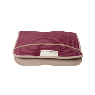 Abbildung von ULLENBOOM Windeltasche für unterwegs, Cord Berry, Made in EU Wickeltasche bis zu 3 Windeln, Feuchttücher &amp; weiteres Zubehör, Ideal als Wickelorganiser den Kinderwagen