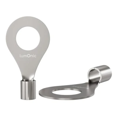 Abbildung von Lumonic 25x Quetschkabelschuhe blank 1,5 2,5mm² I RIngkabelschuhe M6 unisoliert Kabelschuhe M6, Rohrkabelschuh 1,5mm2 2,5mm2 Ringösen, Quetschverbin