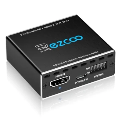 Abbildung von HDMI 2.0 Audio Extractor 4k 60Hz PS5 1080P 120Hz 4:4:4 HDCP 2.2 18 Gbit/s D olby Vision HDR DE Embed SPDIF Optical 5.1CH 3.5mm Stereo L/R Breakout Digital EDID Management, Scaler