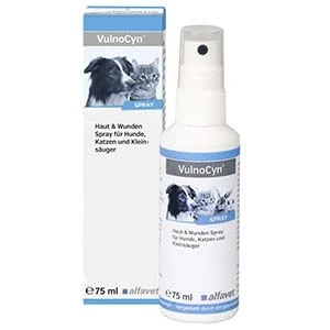 Abbildung von Alfavet VulnoCyn Spray, Wundspray für Hunde, Katzen und Kleintiere, gegen Bakterien, Viren Pilze, Pumpspray 75 ml