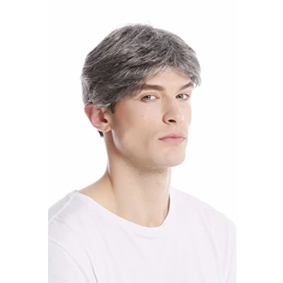 Abbildung von WIG ME UP GFW1168 44 Herrenperücke Perücke Männer Kurz Jugendlich Lässig Modisch Grau Dunkelgrau mit Schwarz