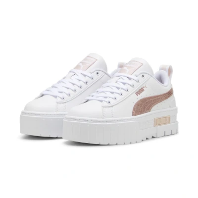 Abbildung von Puma Mayze Glitter Sneakers Sneaker low für Kinder, Größe: 35.5, White rose gold Schuhe