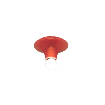 Abbildung von Artemide Teti Wandleuchte Deckenlampe aus Polycarbonat in orange. Made Italy A048110 Einheitsgröße