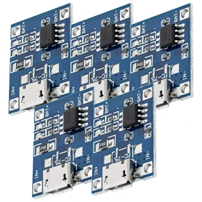 Abbildung von AZDelivery 5 x TP4056 Micro USB 5V 1A Laderegler Lithium Li Ion Batterie Charger Lademodul inklusive eBook!