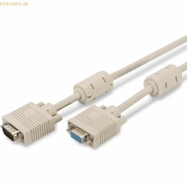 Abbildung von ASSMANN VGA Verl. kabel HD15 3.0m 3Coax/7C 2xFerrit beige