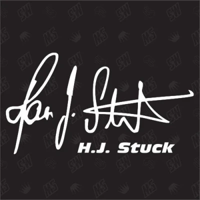 Abbildung von speedwerk motorwear H.J. Stuck Autogramm Sticker, Aufkleber, Autoaufkleber, Unterschrift, Auto