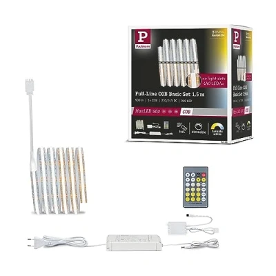 Abbildung von Paulmann 711.10 MaxLED 500 LED Strip Full Line COB Basisset 1,5m 10W 600lm/m 640LEDs/m Tunable White 25VA