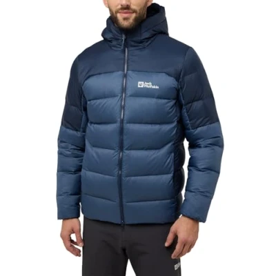 Abbildung von Jack Wolfskin Nebelhorn Hoody Daunenjacke, Herren, Größe: Medium, Nature blue