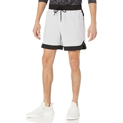 Abbildung von Amazon Essentials Herren Active Stretch Stoff Shorts, Hellgrau, 5XL Große Größen