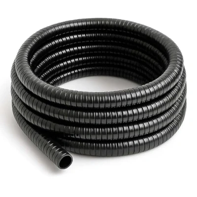 Abbildung von Wiltec Flexibler Förderschlauch 5m Spiralschlauch 50mm (2&quot;) schwarz mit Verstärkungsspirale Bewässerung Wasser Teich