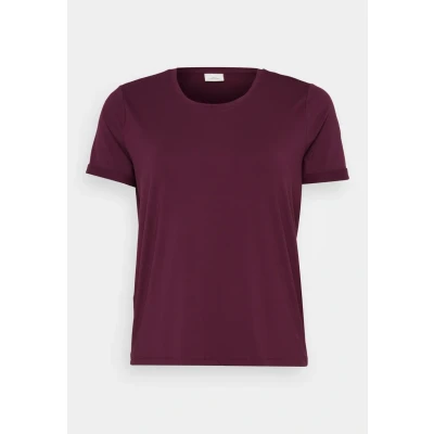 Abbildung von ONLY Carmakoma Carmoster FOLD UP Tshirt basic, Damen, Größe: XL 54, Mauve wine