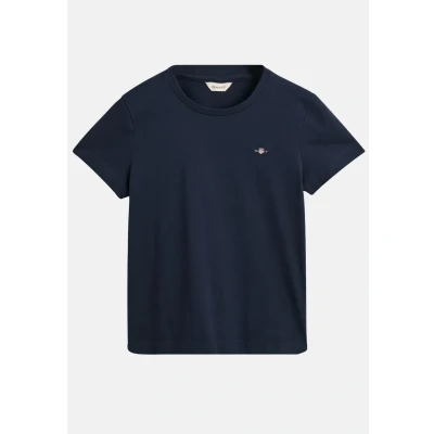 Abbildung von GANT Shield Tshirt basic, Damen, Größe: XS, Evening blue