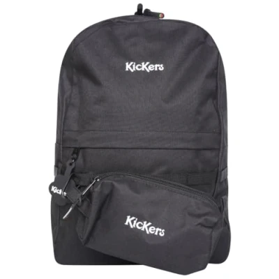 Abbildung von Kickers Unisex Gemini Rucksack &amp; Federmäppchen, Schwarz, Schwarz , Einheitsgröße