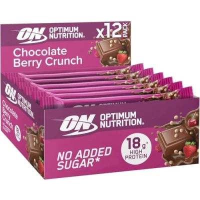 Abbildung von Optimum Nutrition Crunchy Protein Bar (12x55g) Chocolate Berry Crunch
