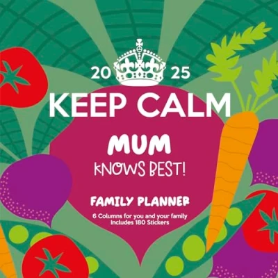 Abbildung von Pyramid Keep Calm 2025 Familienplaner, 30x30cm, Familienkalender mit beruhigenden Motiven und Sprüchen, Kalender 6 Spalten Sticker Sheet, nachhaltig nur Papierumschlag